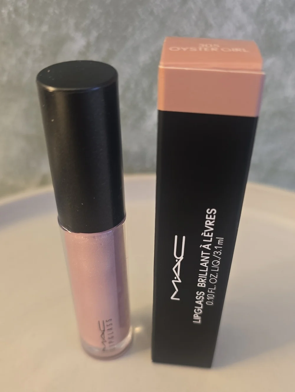 MAC Cosmetic Lipglass Lip Gloss - Oyster Girl, Glass Like Shine, Freshwater Pink